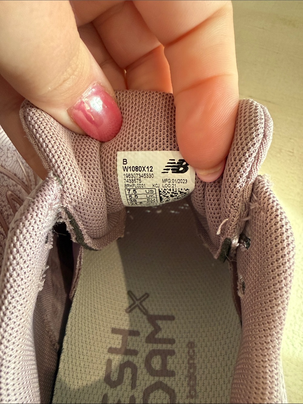 New Balance Women's Pink Knit Fresh Foam Running Sneakers - Picture 7 of 7